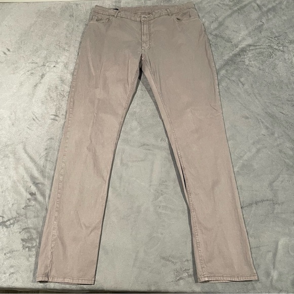 Peter Millar Pants Mens 36x35 Gray Brown Wayfare Crown Crafted Chino Golf Tag 40 - Picture 1 of 7